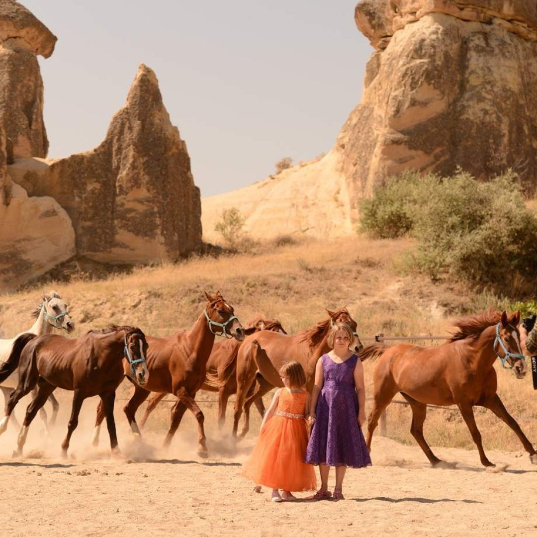 Children with Cappadocia's Wild Horses